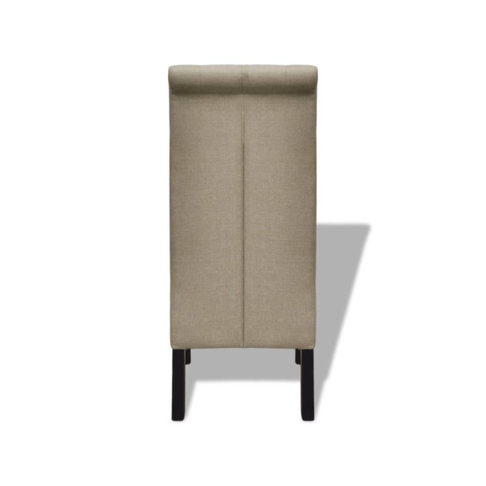 Chaises de salle à manger 4 pcs Beige Tissu