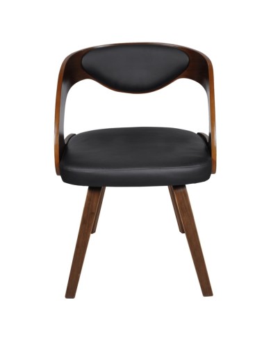 Chaises de salle à manger 2 pcs Marron Similicuir