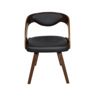 Chaises de salle à manger 2 pcs Marron Similicuir