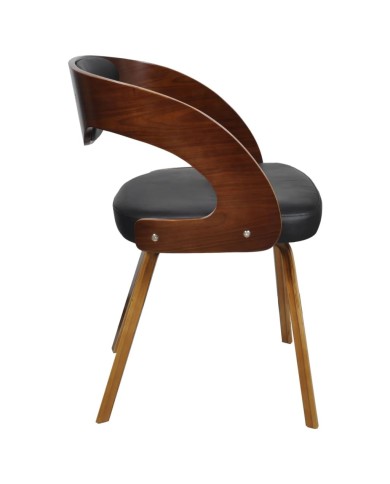 Chaises de salle à manger 2 pcs Marron Similicuir