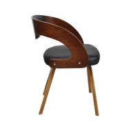 Chaises de salle à manger 2 pcs Marron Similicuir