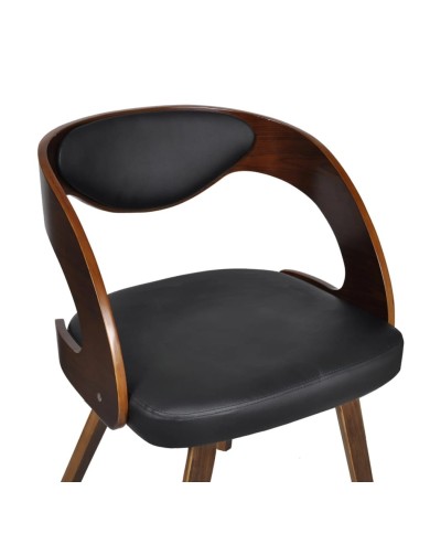 Chaises de salle à manger 2 pcs Marron Similicuir