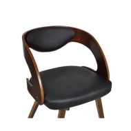 Chaises de salle à manger 2 pcs Marron Similicuir
