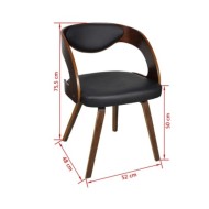 Chaises de salle à manger 2 pcs Marron Similicuir