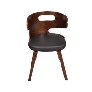 Chaises de salle à manger 2 pcs Marron Similicuir