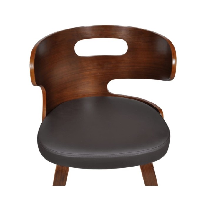 Chaises de salle à manger 2 pcs Marron Similicuir