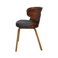 Chaises de salle à manger 2 pcs Marron Similicuir