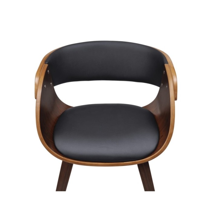 Chaise de salle à manger Bois courbé et similicuir