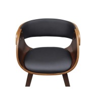 Chaise de salle à manger Bois courbé et similicuir
