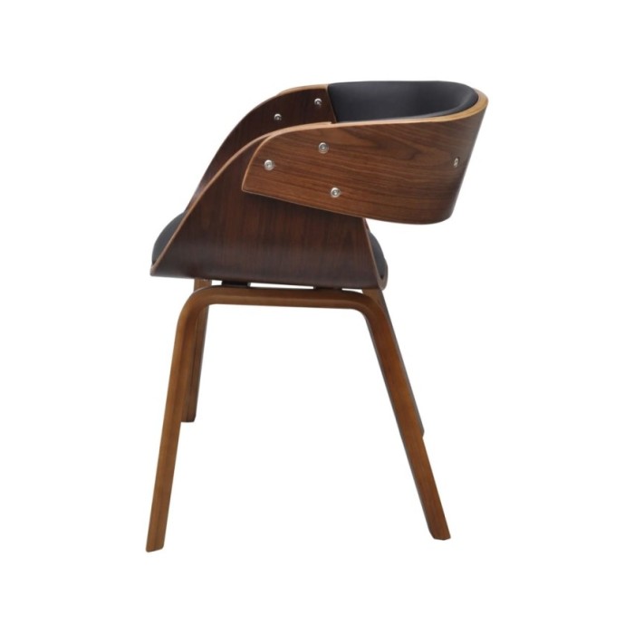 Chaise de salle à manger Bois courbé et similicuir