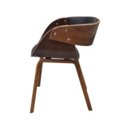 Chaise de salle à manger Bois courbé et similicuir