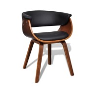 Chaise de salle à manger Bois courbé et similicuir