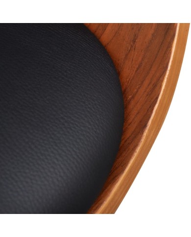 Chaise de salle à manger Bois courbé et similicuir