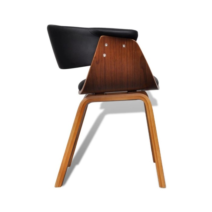 Chaise de salle à manger Bois courbé et similicuir