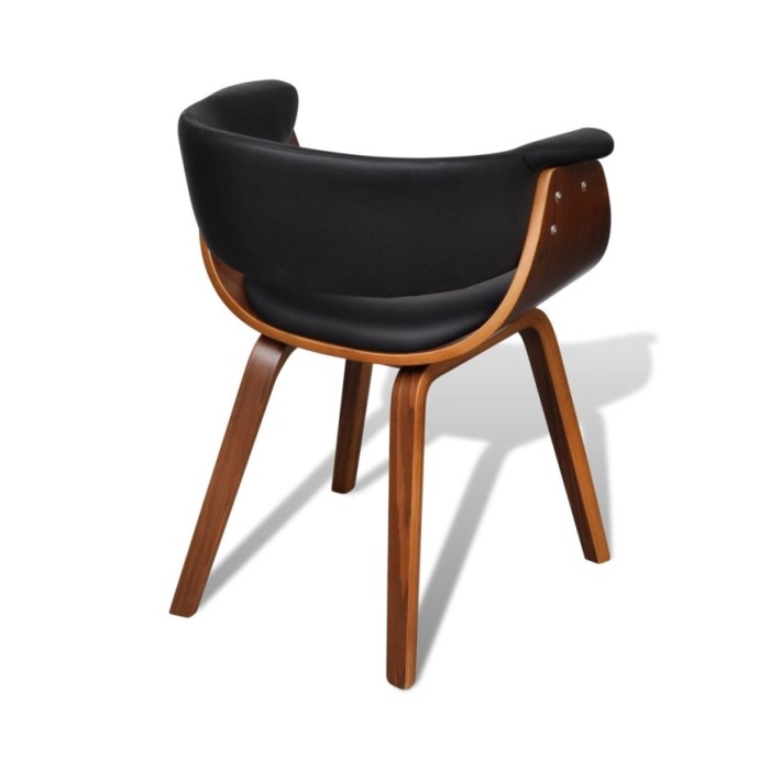 Chaise de salle à manger Bois courbé et similicuir