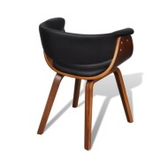 Chaise de salle à manger Bois courbé et similicuir