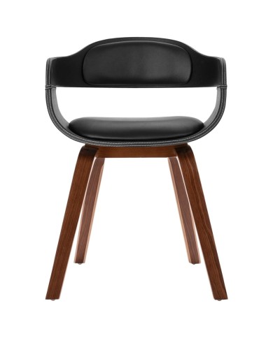 Chaise de salle à manger Bois courbé et similicuir