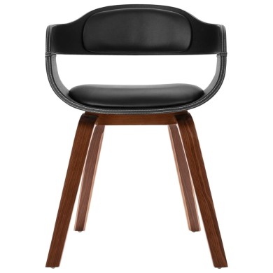 Chaise de salle à manger Bois courbé et similicuir