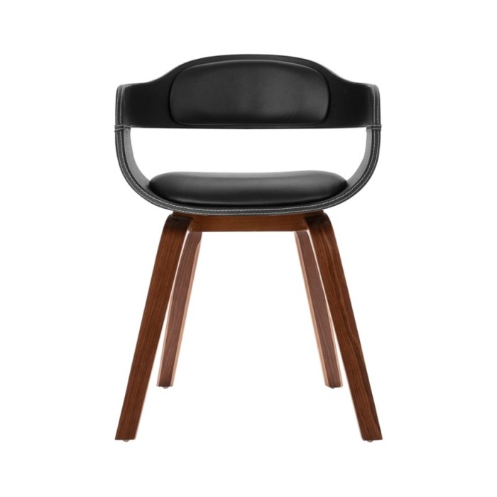 Chaise de salle à manger Bois courbé et similicuir