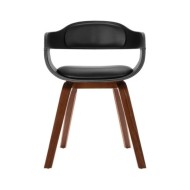 Chaise de salle à manger Bois courbé et similicuir