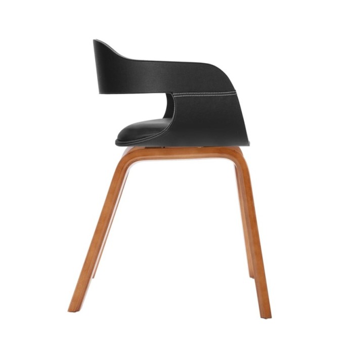 Chaise de salle à manger Bois courbé et similicuir
