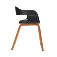 Chaise de salle à manger Bois courbé et similicuir