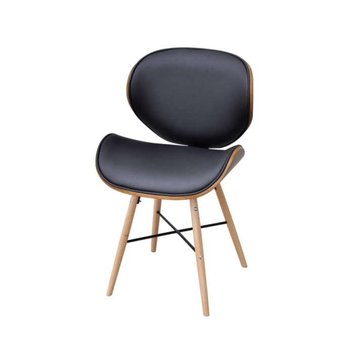 Chaises de salle à manger 2 pcs Similicuir et bois courbé
