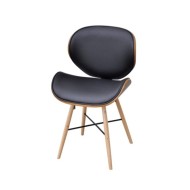 Chaises de salle à manger 2 pcs Similicuir et bois courbé