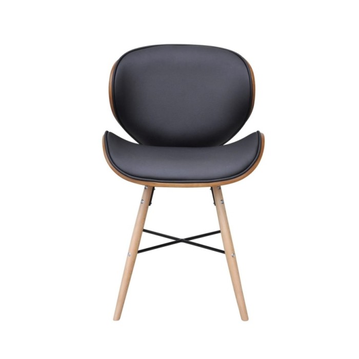 Chaises de salle à manger 2 pcs Similicuir et bois courbé