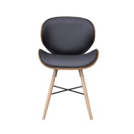 Chaises de salle à manger 2 pcs Similicuir et bois courbé