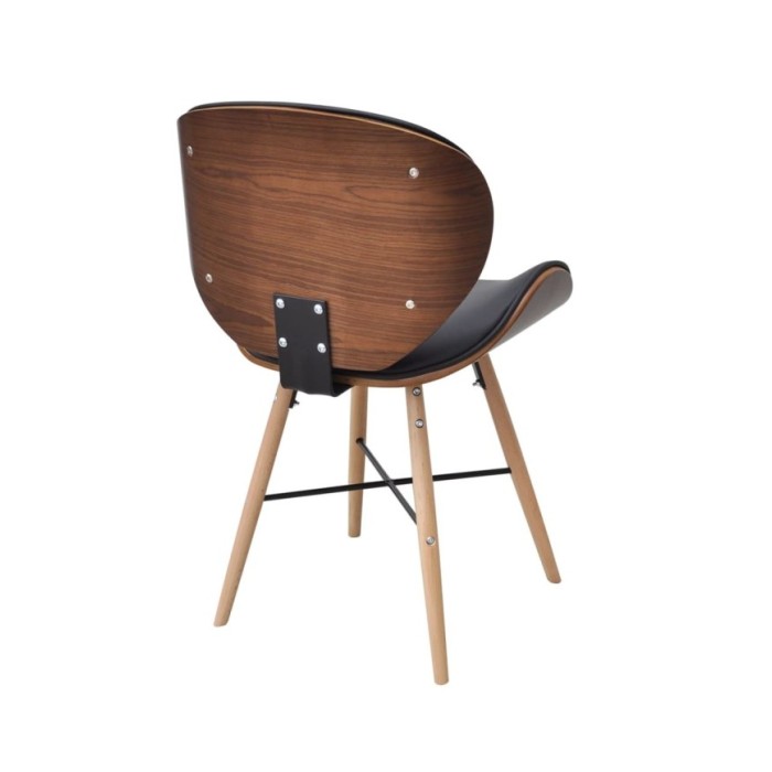 Chaises de salle à manger 2 pcs Similicuir et bois courbé