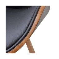 Chaises de salle à manger 2 pcs Similicuir et bois courbé