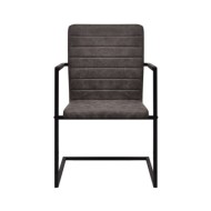 Chaises de salle à manger cantilever 2 pcs Marron Similicuir