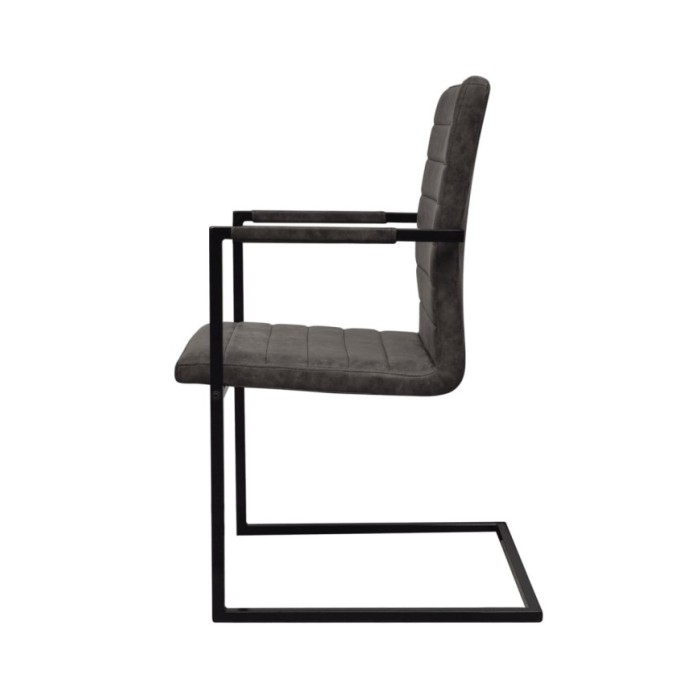 Chaises de salle à manger cantilever 2 pcs Marron Similicuir