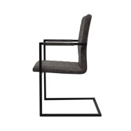 Chaises de salle à manger cantilever 2 pcs Marron Similicuir
