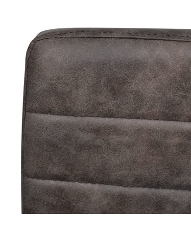 Chaises de salle à manger cantilever 2 pcs Marron Similicuir