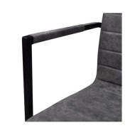 Chaises de salle à manger cantilever 2 pcs Gris Similicuir