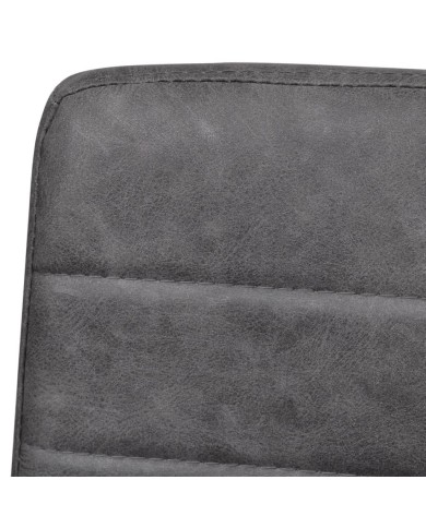 Chaises de salle à manger cantilever 2 pcs Gris Similicuir