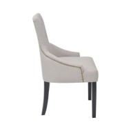 Chaises de salle à manger 2 pcs Gris crème Tissu