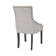 Chaises de salle à manger 2 pcs Gris crème Tissu