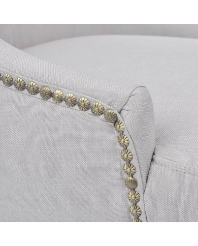 Chaises de salle à manger 2 pcs Gris crème Tissu