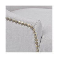Chaises de salle à manger 2 pcs Gris crème Tissu