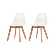 Chaises de salle à manger 2 pcs Blanc Plastique