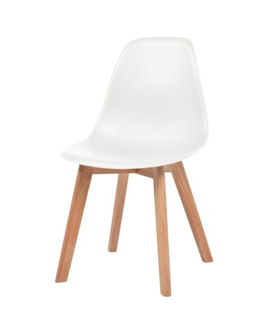 Chaises de salle à manger 2 pcs Blanc Plastique
