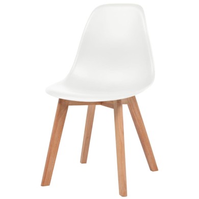 Chaises de salle à manger 2 pcs Blanc Plastique