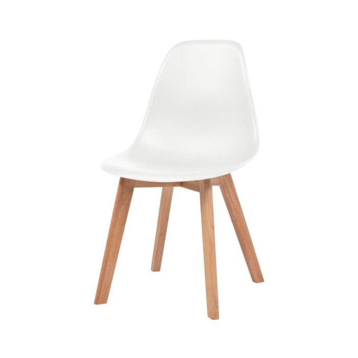 Chaises de salle à manger 2 pcs Blanc Plastique