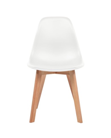 Chaises de salle à manger 2 pcs Blanc Plastique
