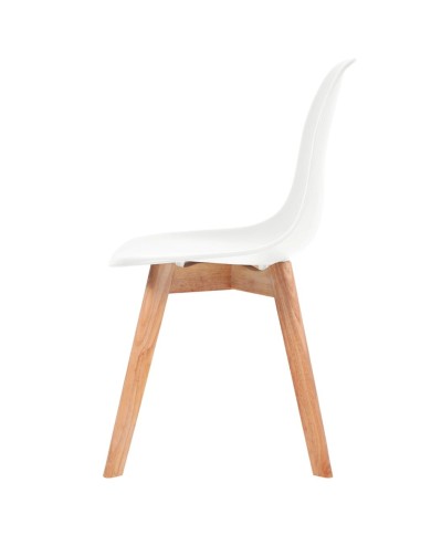 Chaises de salle à manger 2 pcs Blanc Plastique