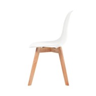 Chaises de salle à manger 2 pcs Blanc Plastique