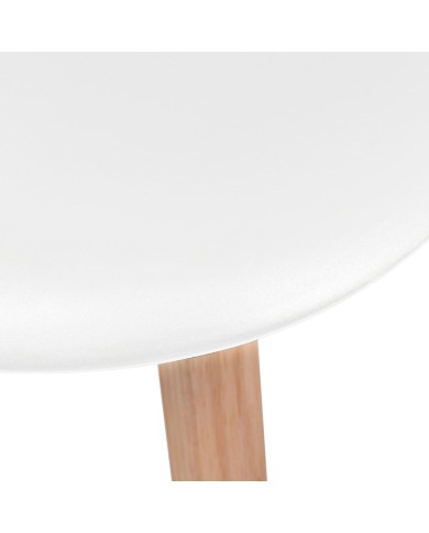 Chaises de salle à manger 2 pcs Blanc Plastique